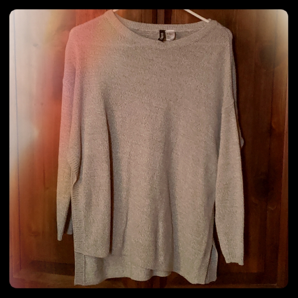Baggy Light Grey Knitted Top